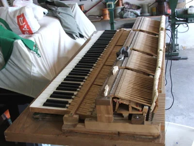 Piano tuning tools and action